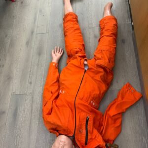 bright orange Mil-Tec flight suit manikin torso