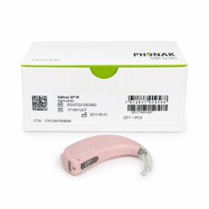 Phonak Nathos SP W Behind-the-Ear (BTE) Hearing Aid – Light Pink – Slightly Used