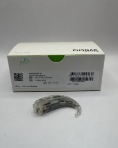 Phonak Nathos SP W Behind-the-Ear (BTE) Hearing Aid – Pure Transparent – Slightly Used