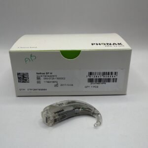 Phonak Nathos SP W Behind-the-Ear (BTE) Hearing Aid – Pure Transparent – Slightly Used