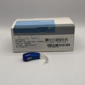 Phonak Nathos Micro W Behind-the-Ear (BTE) Hearing Aid – Blue – Slightly Used